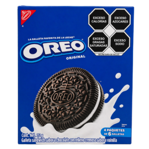 Galletas Oreo de Chocolate Relleno sabor Vainilla 252g