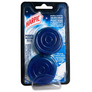Pastilla Sanitaria Harpic Aqua Azul 2 Pastillas 45g