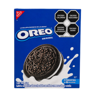 Galletas Oreo de Chocolate Relleno sabor Vainilla 252g