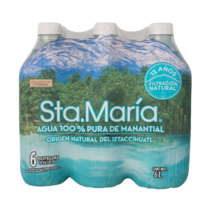 Agua de Manantial Sta. María 6x1L